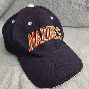 Vintage US Marines Baseball Navy Blue Adjustable Hat Cap
